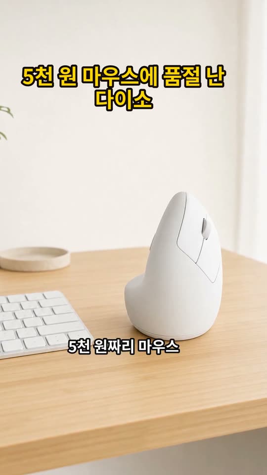 5천 원 마우스에 품절 난 다이소 쇼츠 썸네일