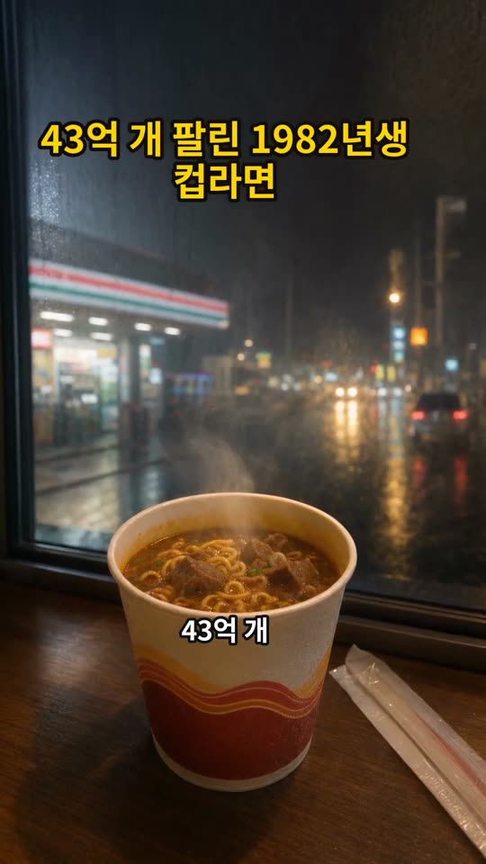43억 개 팔린 1982년생 컵라면 쇼츠 썸네일