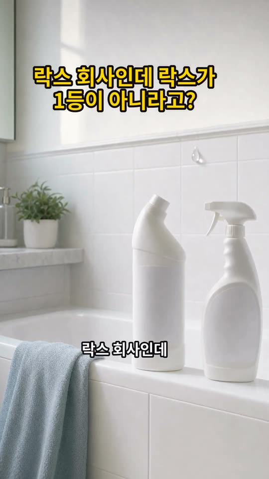 락스 회사인데 락스가 1등이 아니라고? 쇼츠 썸네일